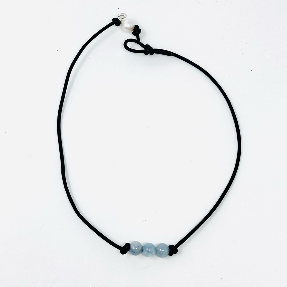 Cape Cod Chokers Beaded Choker Necklace Black Cord Beachy Y2K NWT Handmade - Picture 4 of 9